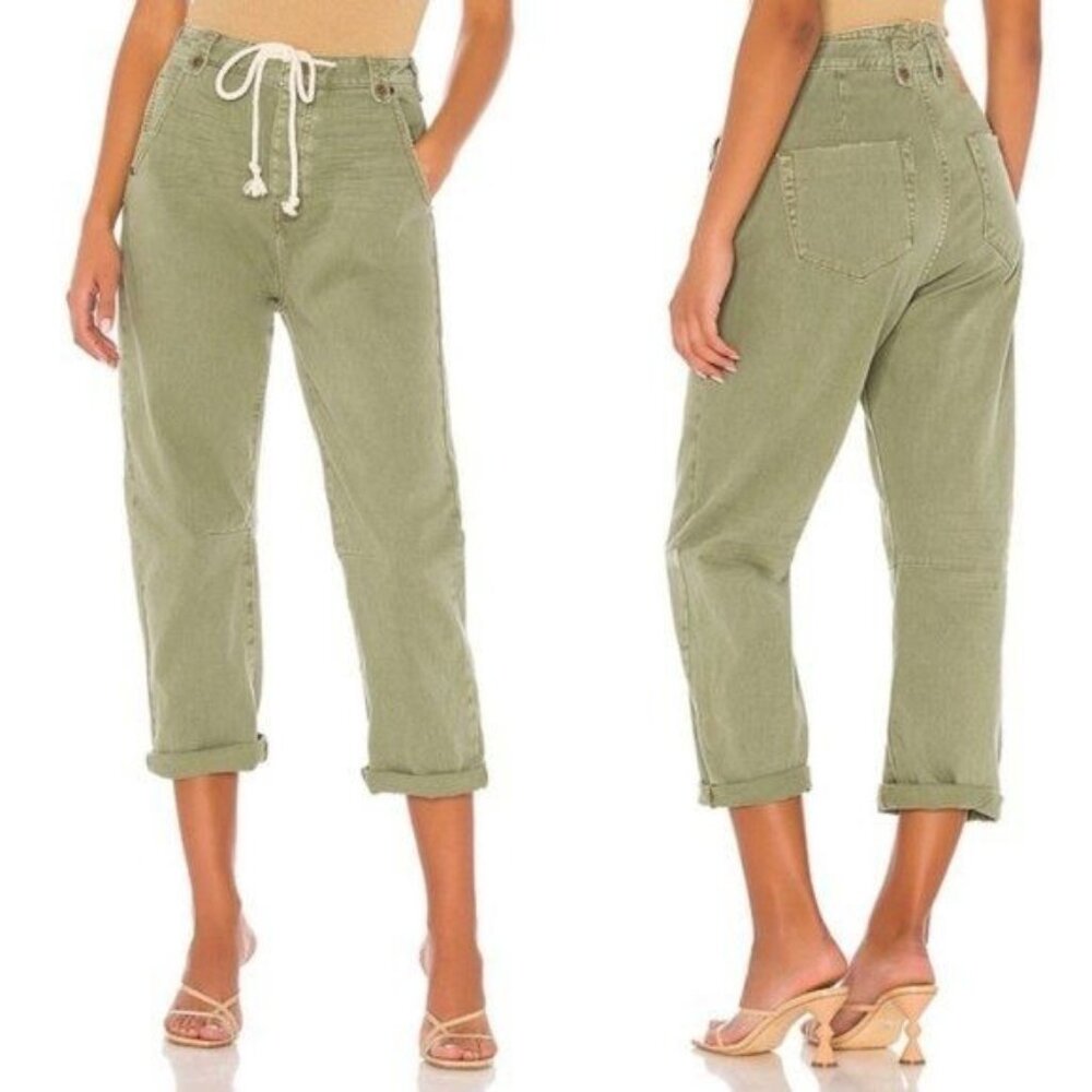 NEW One Teaspoon Safari High Waist Wide Leg in Super Khaki Size 26